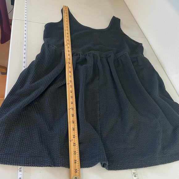 Ava & Viv black baby doll sleeveless Mini Dress pockets textured 2X pockets - Picture 10 of 11